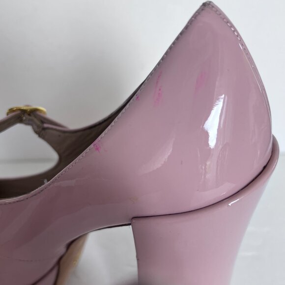 Stuart Weitzman Platform Pumps 9B‎ Blush Pink Patent Leather Mary Jane Sky High - Picture 9 of 12